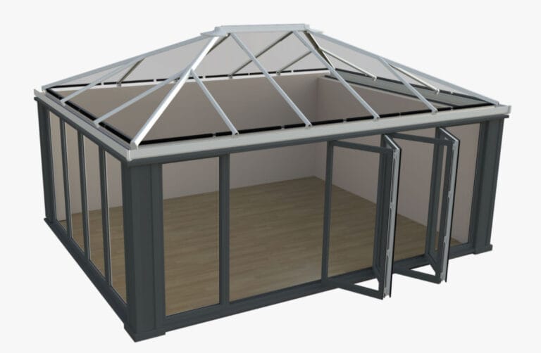 this shows conservatory parts in a roof