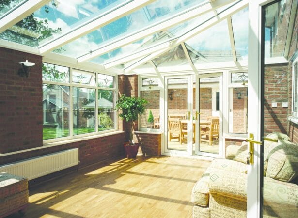 An Impressive Glazed Lean-to Conservatory